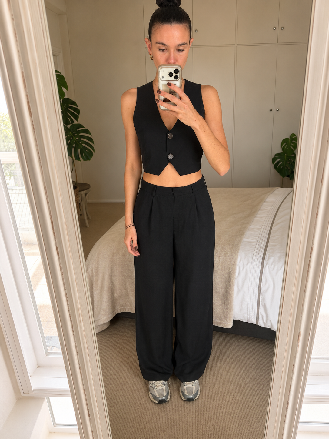 Black Wide-Leg Trousers