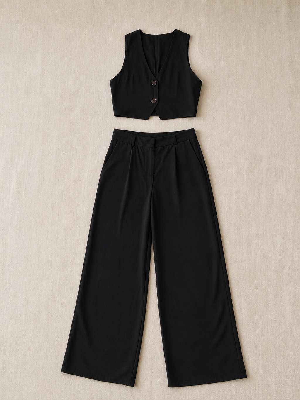 Black Wide-Leg Trousers