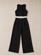 Black Wide-Leg Trousers