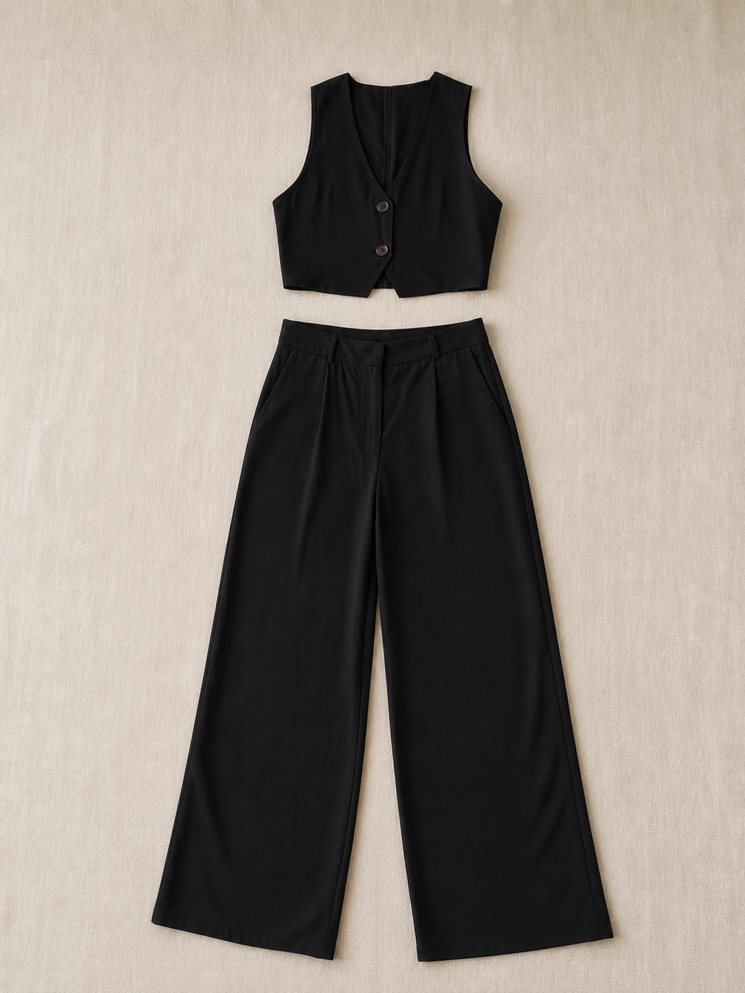 Black Wide-Leg Trousers