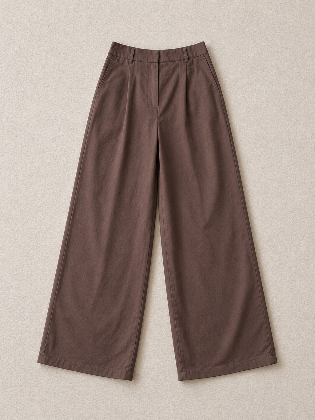 Chocolate Brown Wide-Leg Trousers