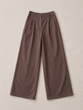 Chocolate Brown Wide-Leg Trousers