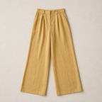 Mustard Wide-Leg Trousers